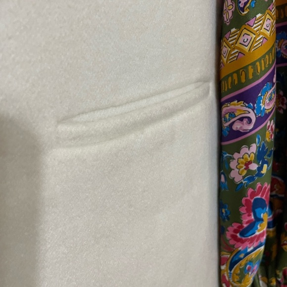 New GIBSON LATIMER Ivory Long Slitted Duster Vest Classic Minimalist Small - Picture 4 of 12